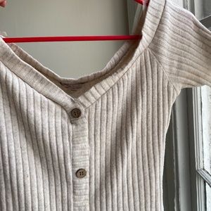Cream colored Off the Shoulder Blouse